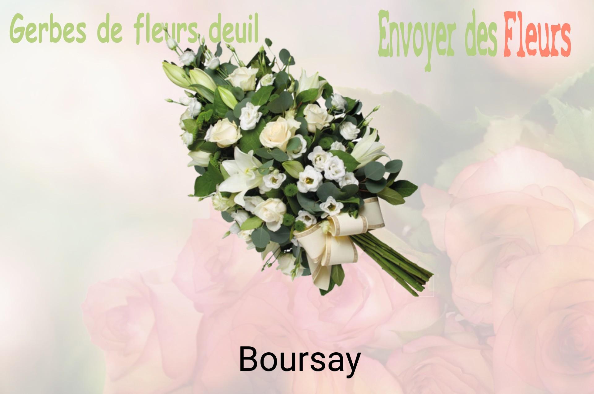 Gerbe de fleurs de deuil livrée à Boursay